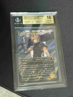 BGS 10 Final Fantasy Cloud, Ex-Soldier Borderless Surge Foil MTG - Image 1