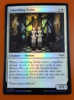 1x Unsettling Twins | FOIL | Duskmourn: House of Horror | MTG Magic Cards - Image 1