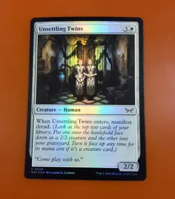 1x Unsettling Twins | FOIL | Duskmourn: House of Horror | MTG Magic Cards - Image 3