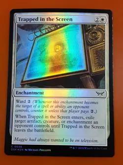 1x Trapped in the Screen | FOIL | Duskmourn: House of Horror | MTG Magic Cards - Image 1