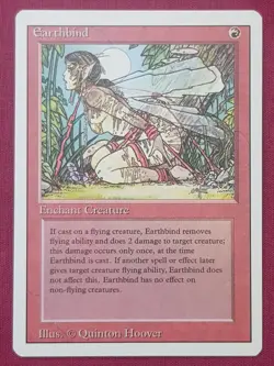 Magic The Gathering REVISED EDITION EARTHBIND red card MTG - Image 1