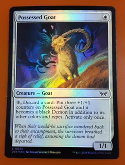 1x Possessed Goat | FOIL | Duskmourn: House of Horror | MTG Magic Cards - Image 1