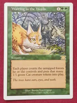 Magic The Gathering 6TH EDITION WAITING IN THE WEEDS green card MTG SIXTH - Image 1