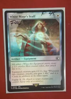 White Mage's Staff - 42 - Foil - FIN - NM - MTG Magic the Gathering - Image 1