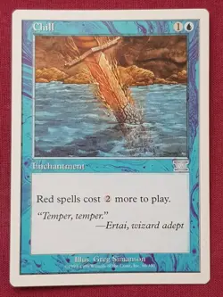 Magic The Gathering 6TH EDITION CHILL blue card MTG SIXTH - Image 1