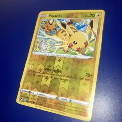 1X NM Pikachu - 049/195 - Common Reverse Holo - Pokemon Silver Tempest - Image 3