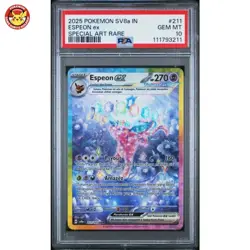 PSA 10 Espeon ex 211 Pokemon TCG Terastal Festival SAR SIR Like English - Image 1