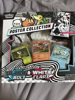 Pokemon White Flare Black Bolt Poster Collection - Promos Poster + 41 Card Bulk! - Image 1
