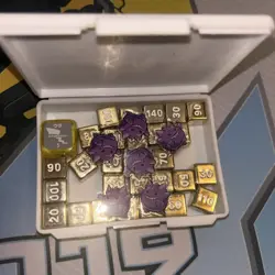 Pokemon Center Arceus damage counter case with metal counter dice and markers - Image 4