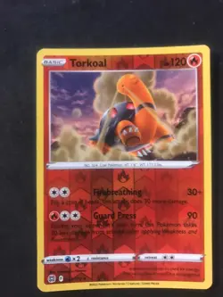 Reverse Holo Torkoal 023/172 Uncommon Brilliant Stars Pokemon TCG - Image 1