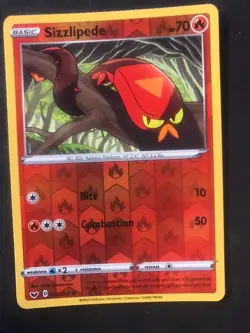 Sizzlipede 037/202 Common Sword & Shield Base Set Pokemon TCG - Image 1