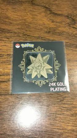 pokemon gold plated sticker starmie pack fresh - Image 1