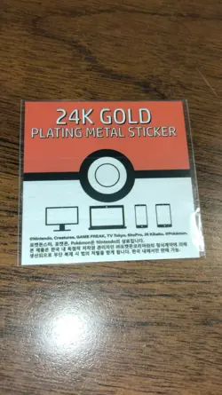 pokemon gold plated sticker starmie pack fresh - Image 2