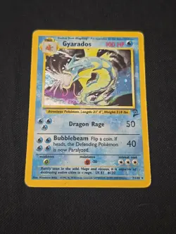 Gyarados 007/130 Base Set 2 Holo Pokemon TCG MP Condition Vintage WOTC ERA - Image 2