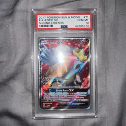 Pokemon TCG Entei GX Full Art Holo Ultra Rare Card 71/73 Shining Legends PSA 10 - Image 3