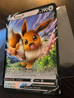 ⭐Pokemon TCG Sword & Shield Black Star Promo Card - Eevee V SWSH065 Holo - NM - Image 2