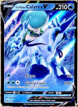 Ice Rider Calyrex V 045/198 ULTRA RARE Pokemon Card TCG 2021 SWSH Chilling Reign - Image 1