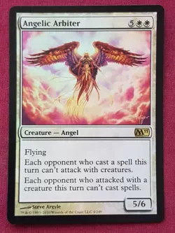 Magic The Gathering 2011 CORE SET M11 FOIL ANGELIC ARBITER white card MTG - Image 1