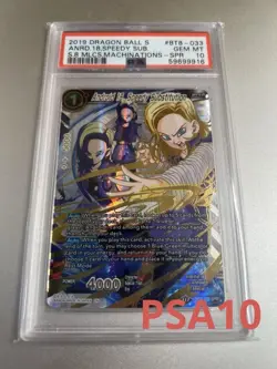 Dragon Ball Card Android 18 BT8033 PSA10 English Speedy - Image 1