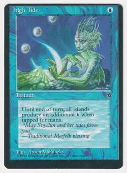 Miscut High Tide HP Fallen Empires 1994 WOTC MTG Magic Factory Error Misprint! - Image 1