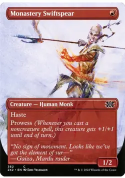 Monastery Swiftspear (Borderless) Double Masters Magic MTG Human Monk - Image 1