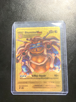 Pokemon Blastoise VMAX Gold Foil Card HP 350 - Image 1
