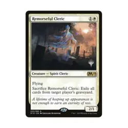 WOTC MtG Promo Pack: Core Set 2020 Remorseful Cleric (R) (Foil) EX - Image 1