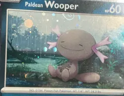 Pokemon Paldean Wooper SVP 041 Black Star Promo Cosmos Holo Galaxy HD swirl. LP - Image 2