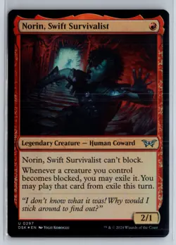 FOIL Norin, Swift Survivalist 297 Duskmourn - MTG Magic the Gathering Card - Image 1