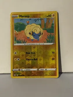 Mareep Reverse Holo 054/203 SWSH07: Evolving Skies Near Mint Pokemon Fast Ship - Image 1