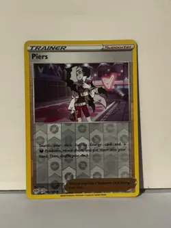 Piers Reverse Holo 165/189 SWSH03: Darkness Ablaze LP Pokemon Fast Ship - Image 1