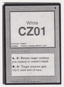 White Shaman (Civic Guildmage) LP Mirage Playtest Card 1995 MTG Magic Vintage! - Image 1