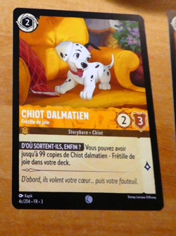 LORCANA TRADING CARD GAME DISNEY CHAPITRE 3 CARTE CHIOT DALMATIEN 4c/204 FR NM - Image 1