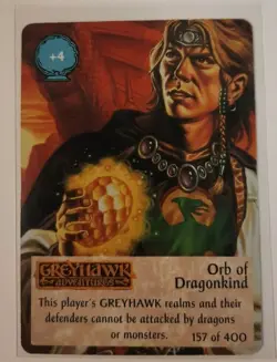 TSR Spellfire CCG 1st Ed. ORB OF DRAGONKIND Card #157 of 400 Greyhawk Adventures - Image 1