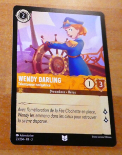 LORCANA TRADING CARD GAME TCG DISNEY CHAPITRE 3 CARTE WENDY 23/204 FR NM - Image 1