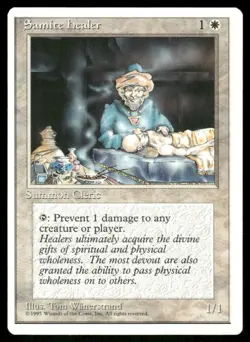 Samite Healer Fourth Edition MTG Magic the Gathering card - Image 1