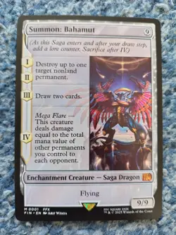 MAGIC THE GATHERING MTG: 1x MYTHIC RARE FINAL FANTASY SUMMON: BAHAMUT NM/M COND - Image 1
