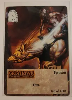 TSR Spellfire CCG 1st Ed. TYRINON Card #176 of 400 Greyhawk Adventures - Image 1