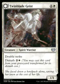 Twinblade Geist / Twinblade Invocation 040/277 MTG Magic the Gathering card - Image 1