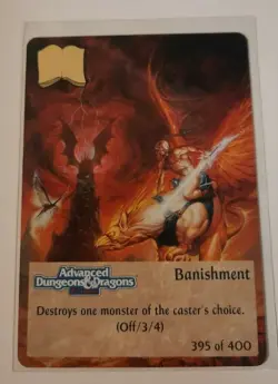 TSR Spellfire CCG 1st Ed. BANISHMENT Card #395 of 400 AD&D Dungeons & Dragons - Image 1