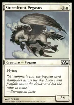Stormfront Pegasus M11 MTG Magic the Gathering card - Image 1