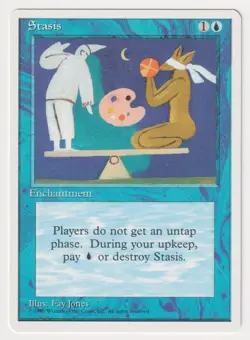 Stasis Proof LP 4th Edition Fourth Artist Fay Jones 1995 WOTC MTG Magic AP Rare! - Image 1