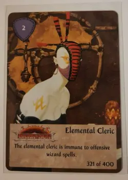 TSR Spellfire CCG 1st Ed. ELEMENTAL CLERIC Card #321 of 400 Dark Sun - Image 1