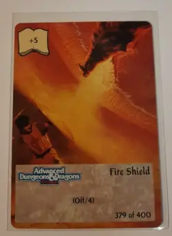 TSR Spellfire CCG 1st Ed. FIRE SHIELD Card #379 of 400 Dungeons & Dragons - Image 1