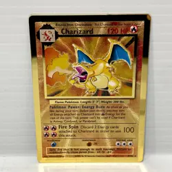 Gold Metal Charizard Pokemon Celebrations Ultra-Premium Collection Promo 4/102 - Image 1