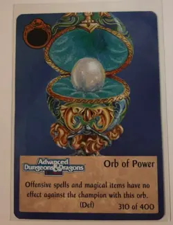 TSR Spellfire CCG 1st Ed. ORB OF POWER Card #310 of 400 AD&D Dungeons & Dragons - Image 1