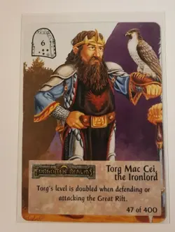 TSR Spellfire CCG 1st Ed. TORG MAC CEI THE IRONLORD Card #47 of 400 - Image 1
