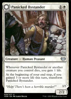 Panicked Bystander / Cackling Culprit 028/277 MTG Magic the Gathering card - Image 1