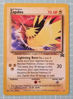 Zapdos 23 Black Star Promo: Pokemon Trading Card Game TCG Kimura Corrected - Image 1