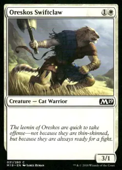Oreskos Swiftclaw 031/280 M19 MTG Magic the Gathering card - Image 1